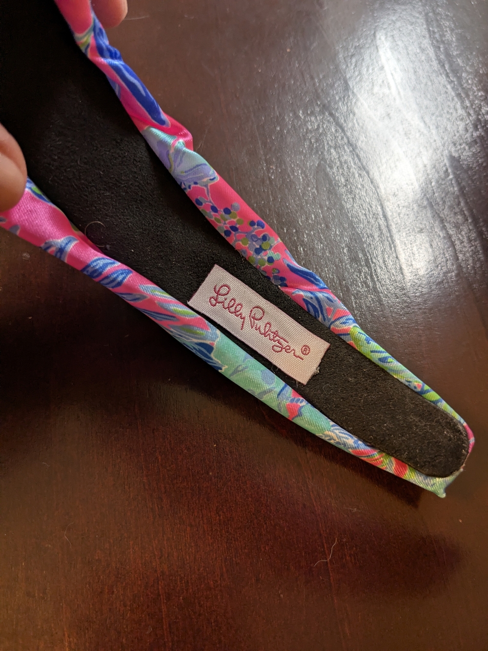 Lilly Pulitzer Pink & Blue Floral Knotted Headband - Picture 3 of 6